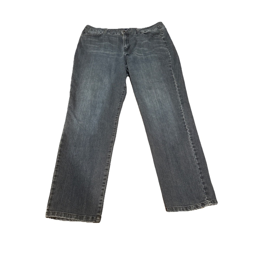 Bandolino Women's Jeans Size 16 Missy Straight Leg Dark Wash Stretch Denim